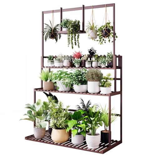 Bamboo 3-Tier Hanging Plant Stand Shelves D726023