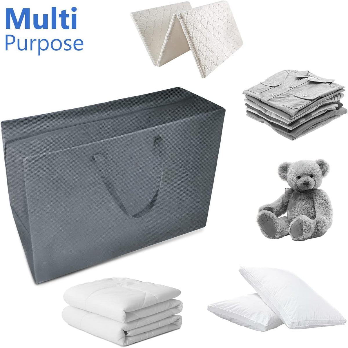 Folding Mattress Storage Bag, Waterproof Reusable Case, Grey S66352