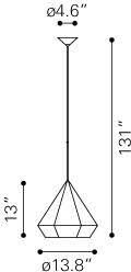 Rose Gold Ceiling Lamp R528369