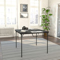 Black Fold-in-Half Card Table with Handle P6843