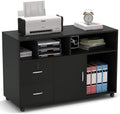 White 2 Drawer Wood File Cabinet with Wheels Z45262