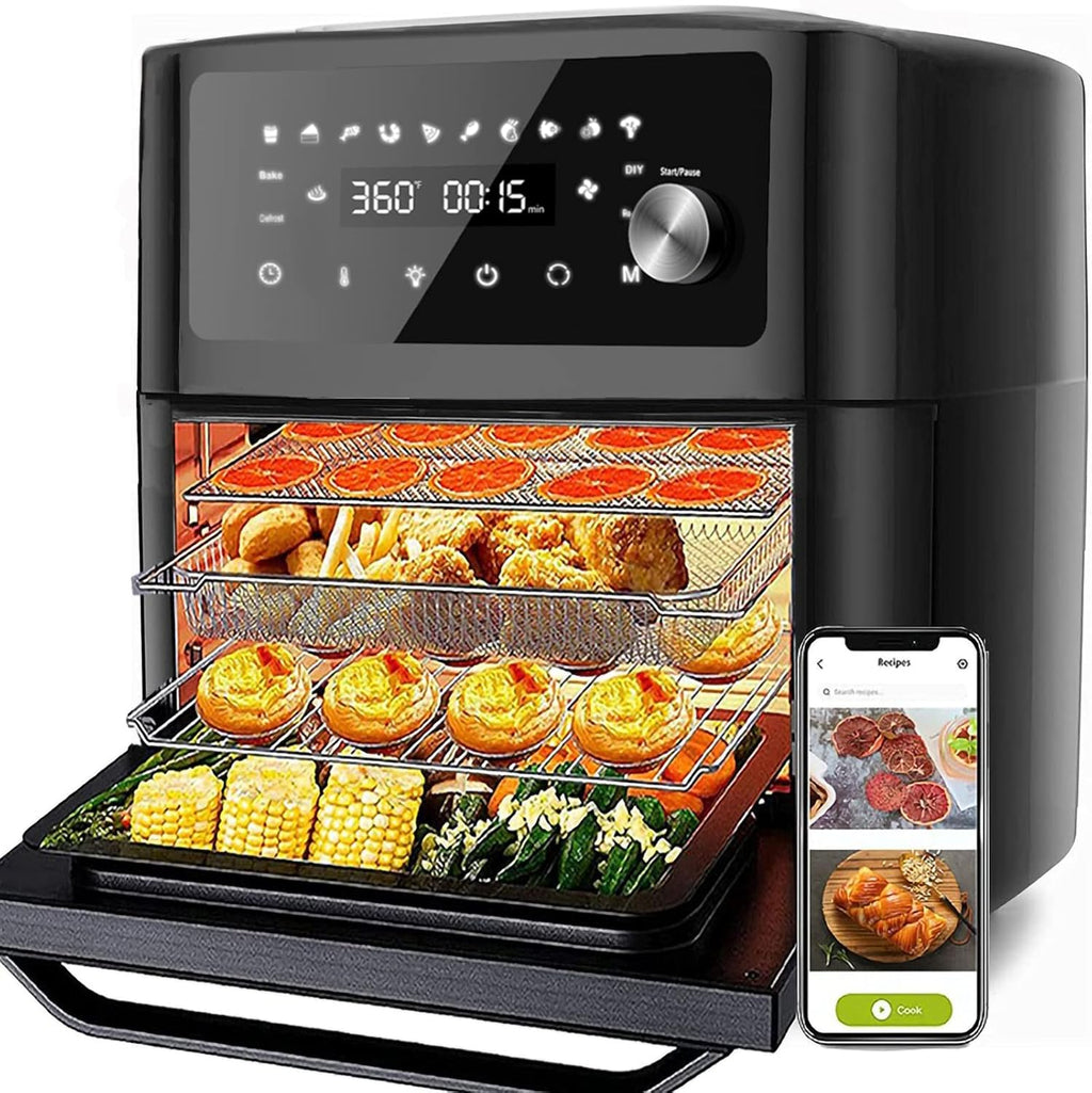 Air Fryer Toaster Oven Combo with Rotisserie and Dehydrator F518