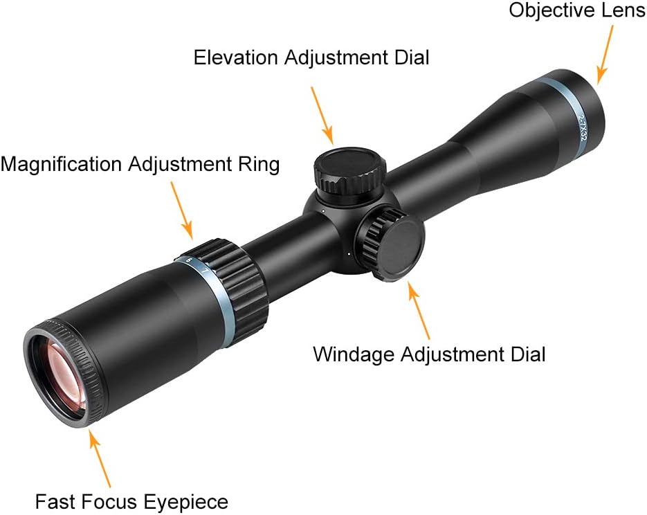 2-7x32mm Long Eye Relief Rifle Scope V1388