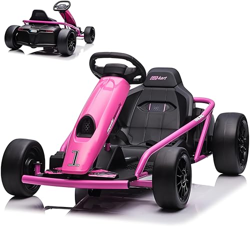 Electric Go Kart, 24V 2 x 300W 8MPH Drift Karts with Seat Belt F3605