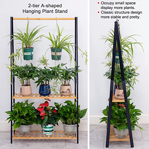 Bamboo 3-Tier Hanging Plant Stand Shelves D726023