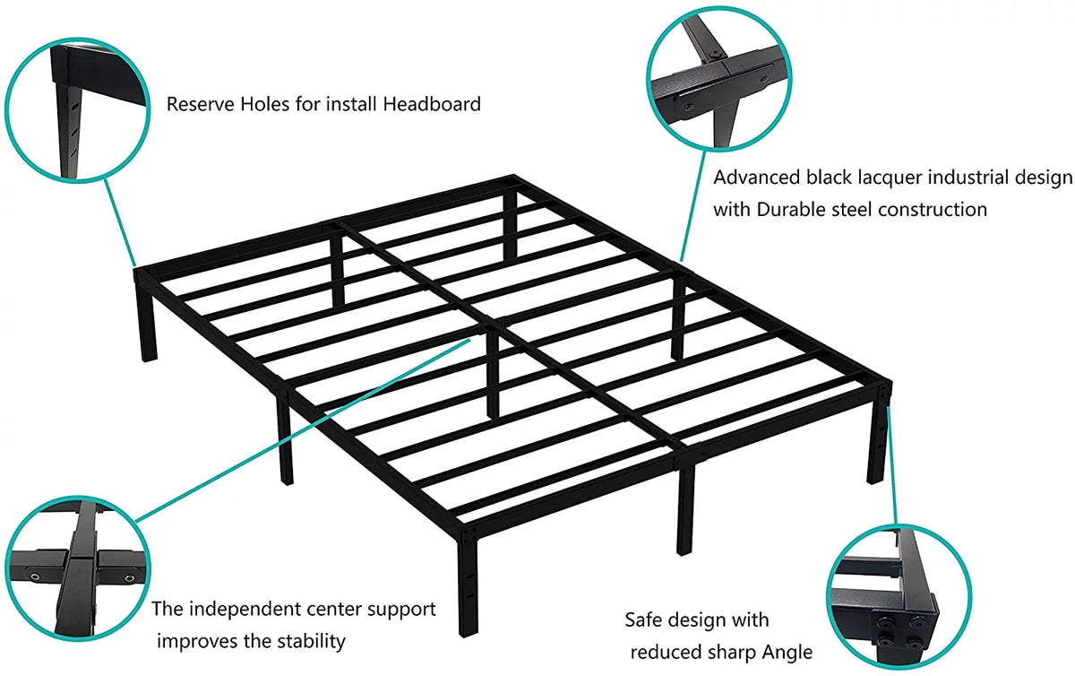 Queen Size Metal Bed Frame H8995