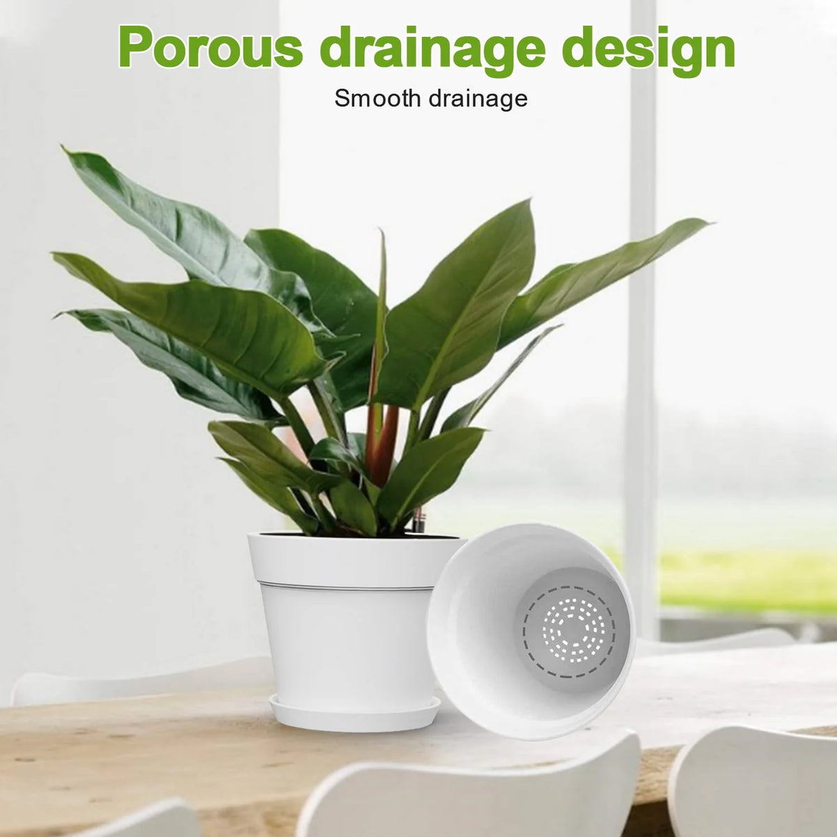 6 Inch Plastic Planters 16 Pack White V2788