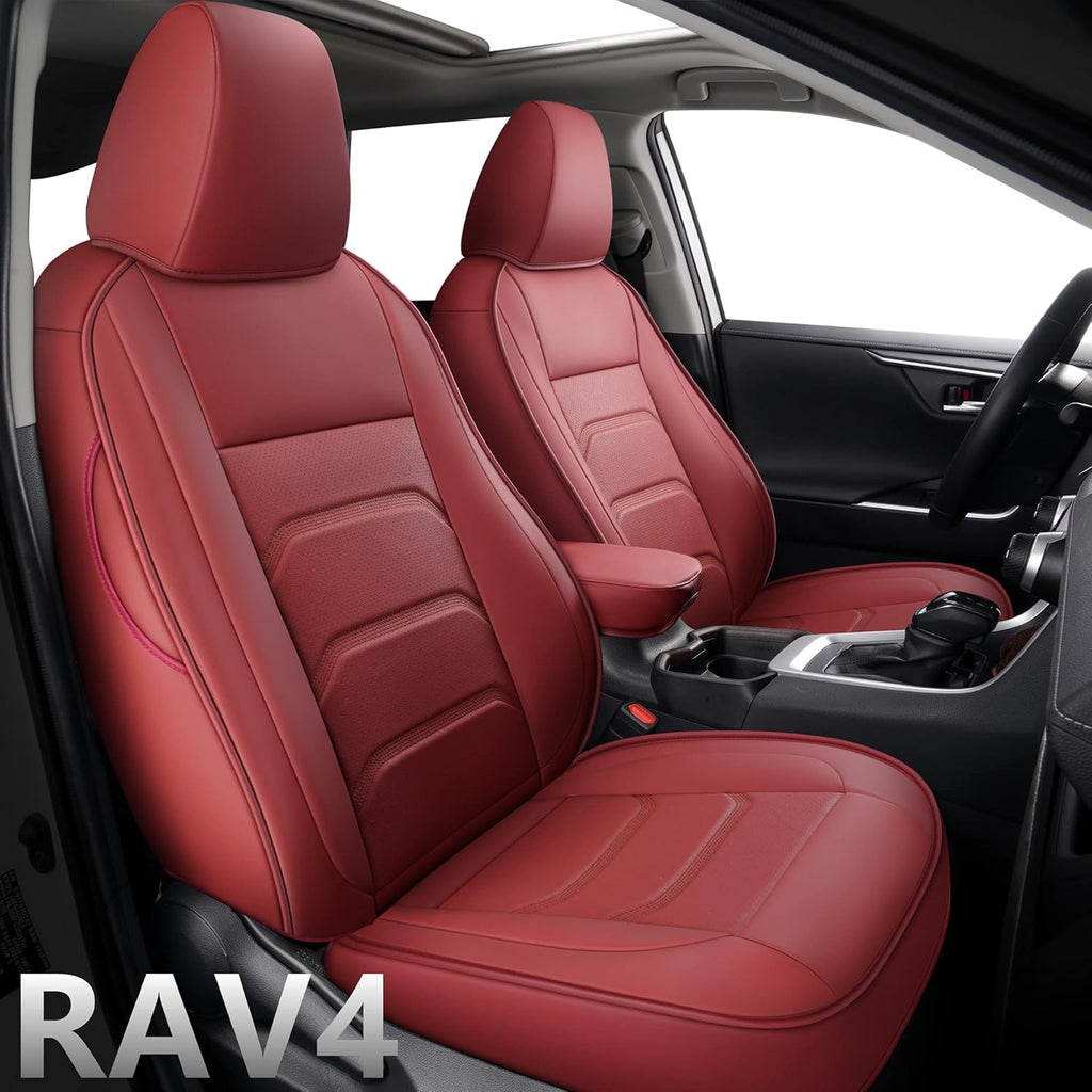Faux Leather Custom Car Seat Covers Full Set for Toyota RAV4 U55986