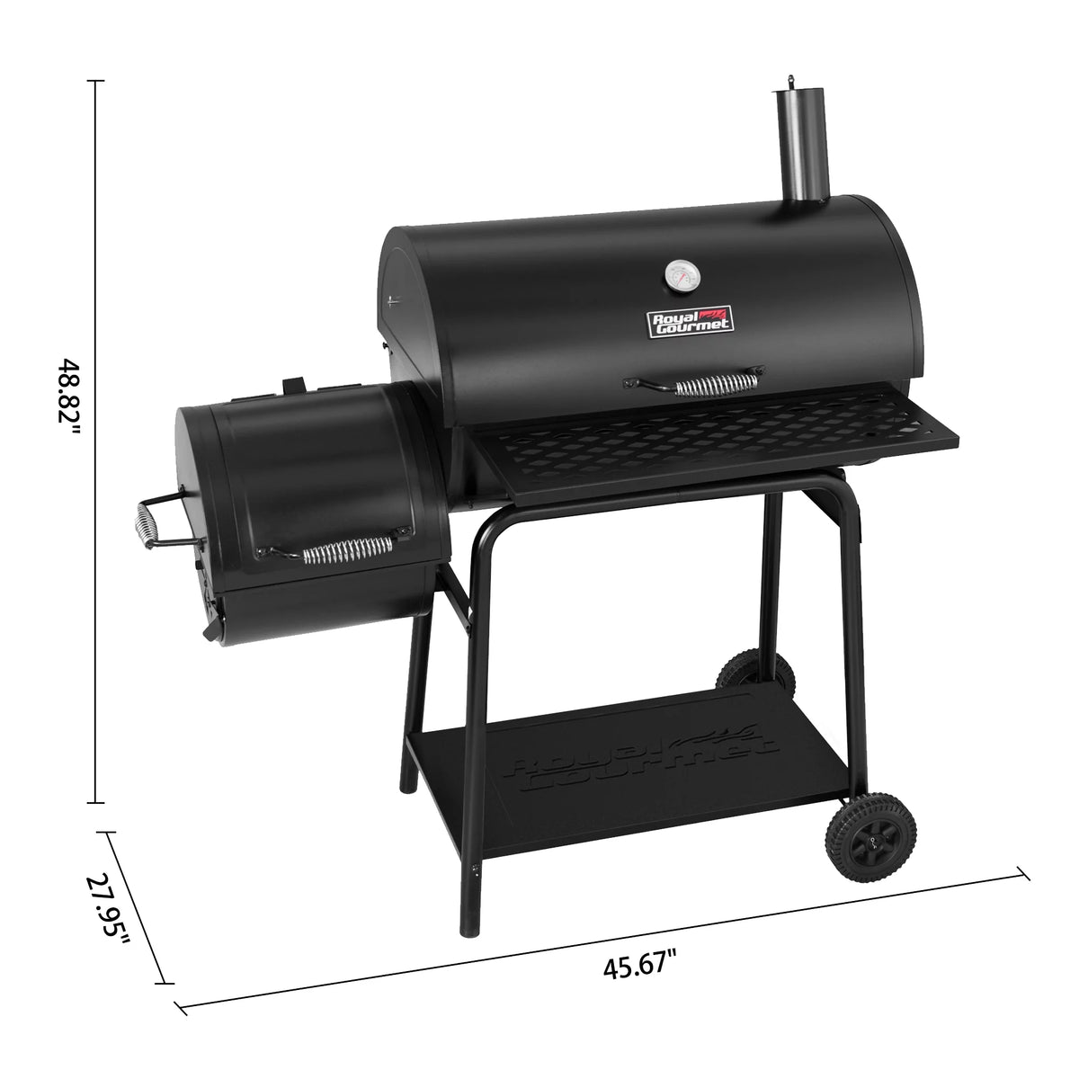 Charcoal Grill with Offset Smoker F572