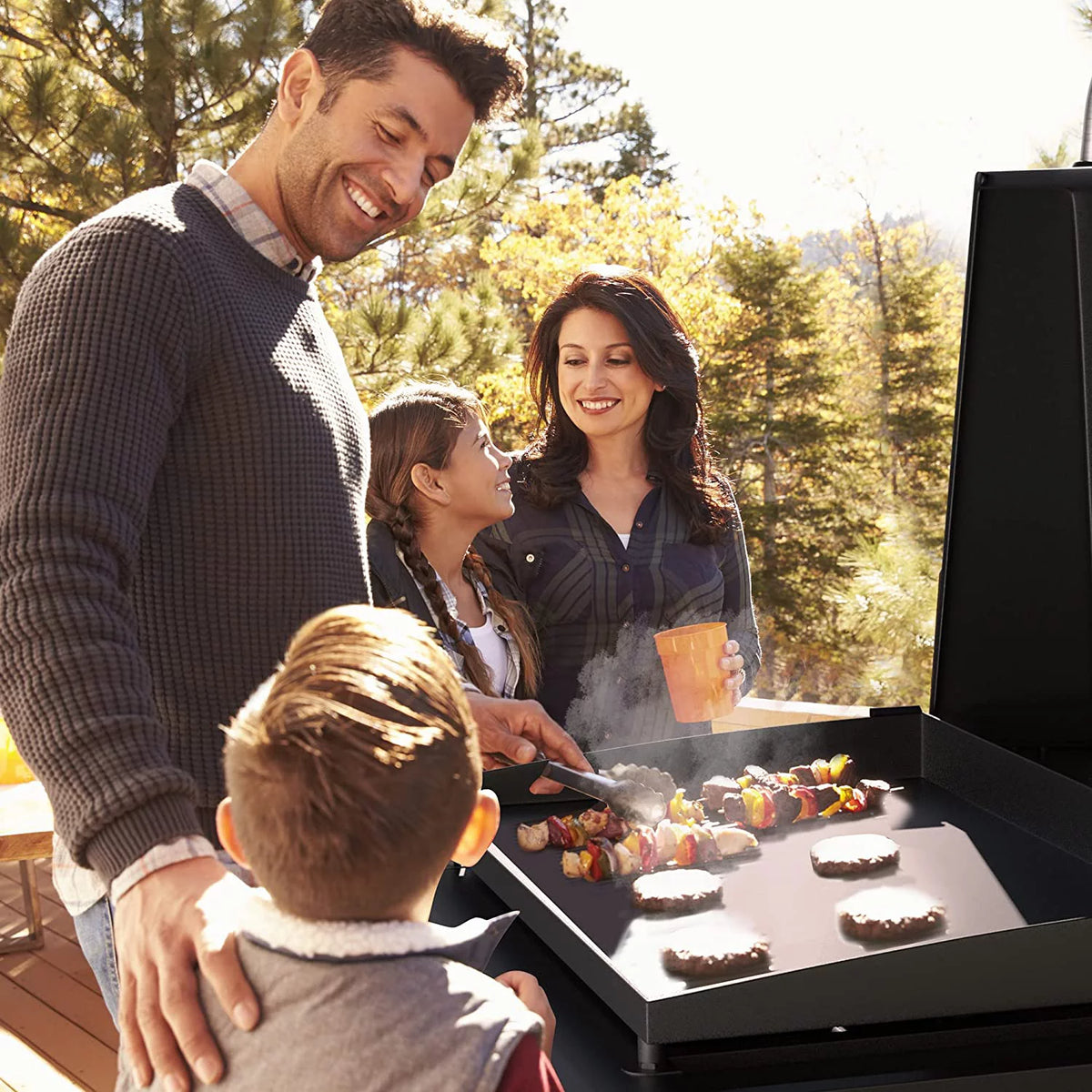3 Burner Propane Gas Grill Stainless Steel 32,700 BTU Black G297404