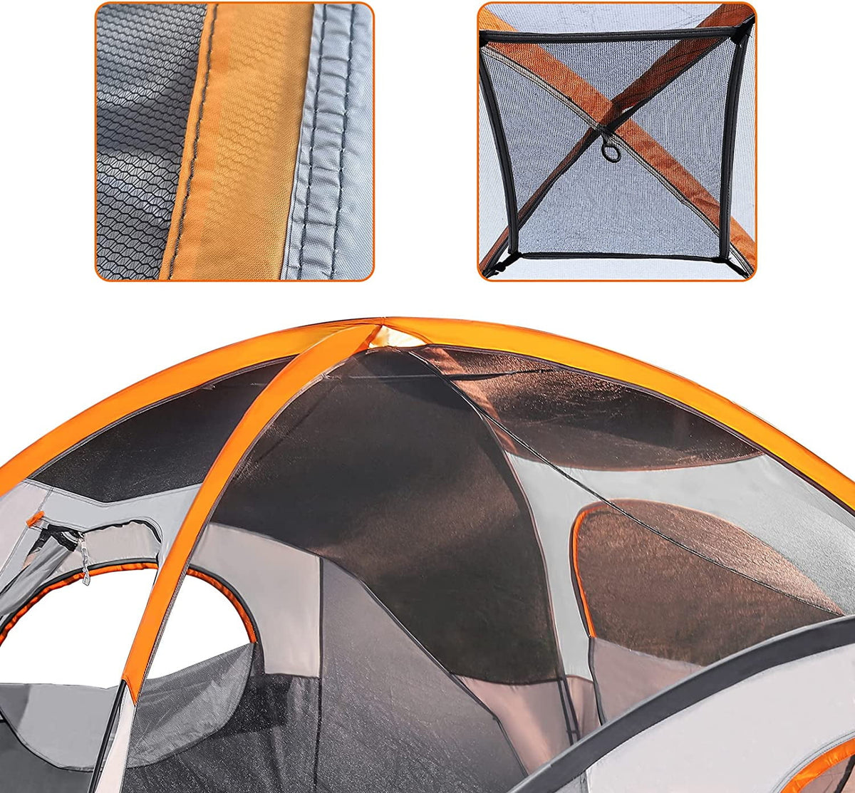 4/8 Person Dome Camping Tent with Rainfly and Carry Bag F8112