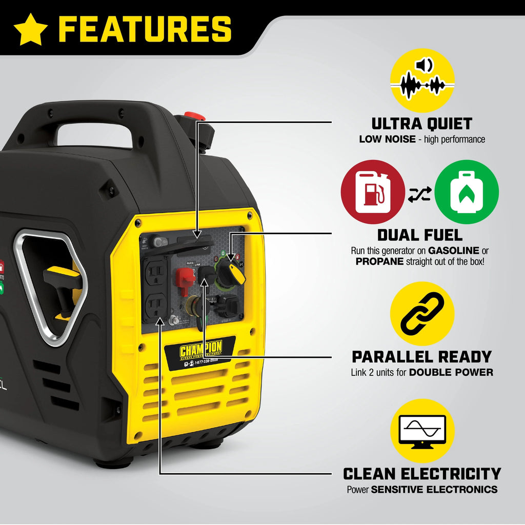 2000 Watt Dual Fuel Inverter Generator G15549