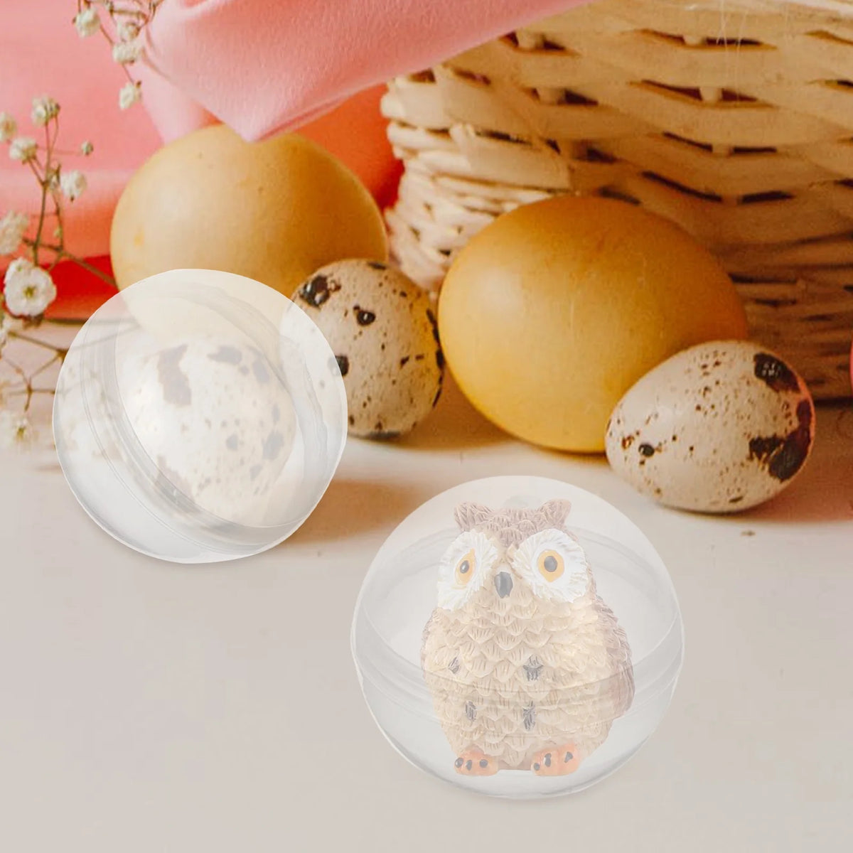 200 pcs Clear Plastic Fillable Balls T9923