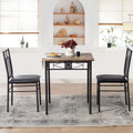 3-Piece Dining Table Set with 2 Black Chairs S8278