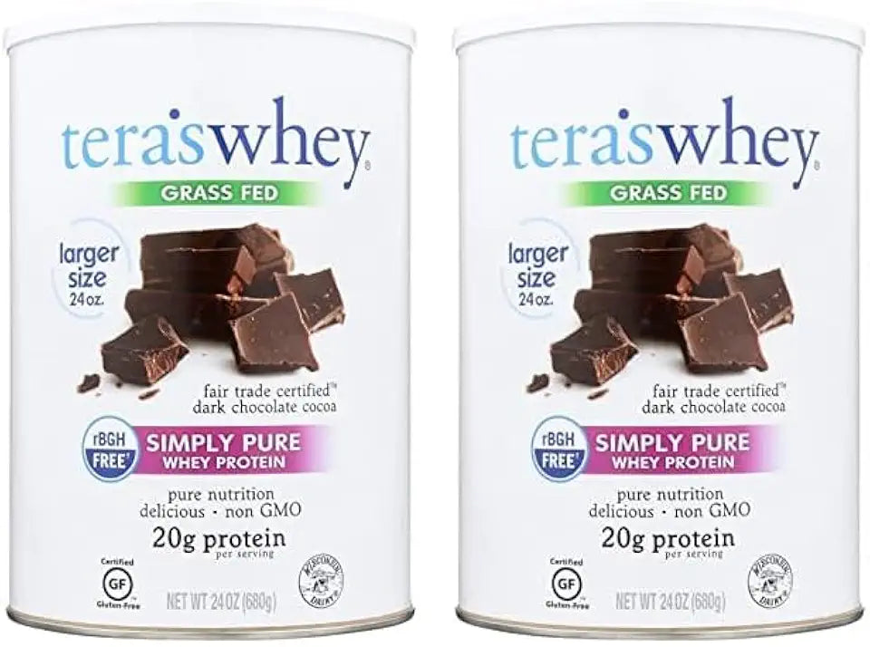 Pure Whey Protein Powder Dark Chocolate Family Size Pack of 2 D802