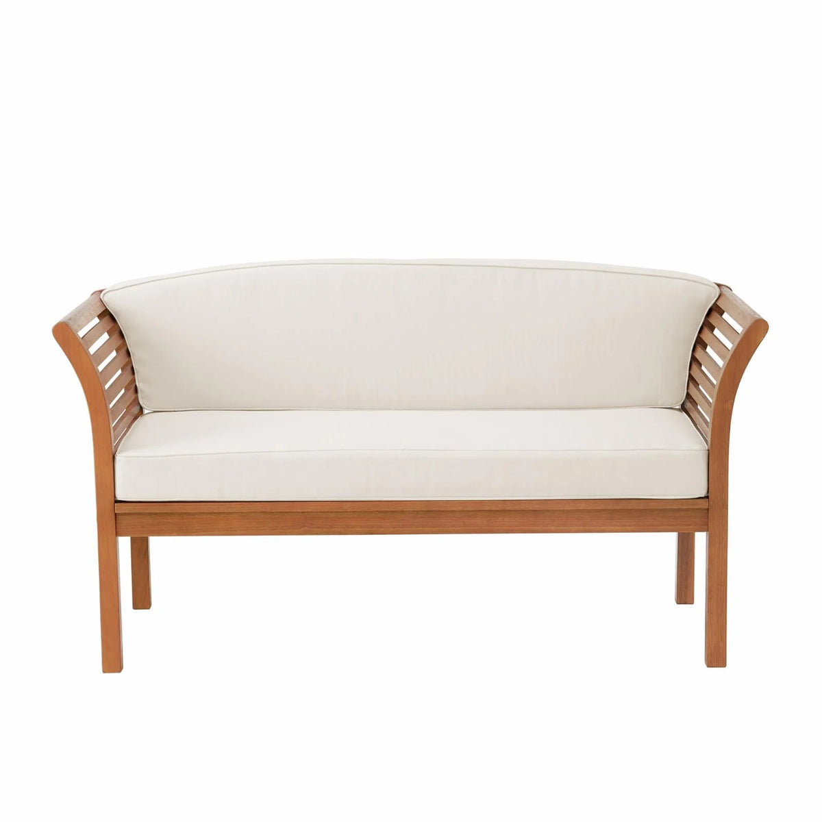 Eucalyptus Wood Outdoor Bench with Cushions N8220