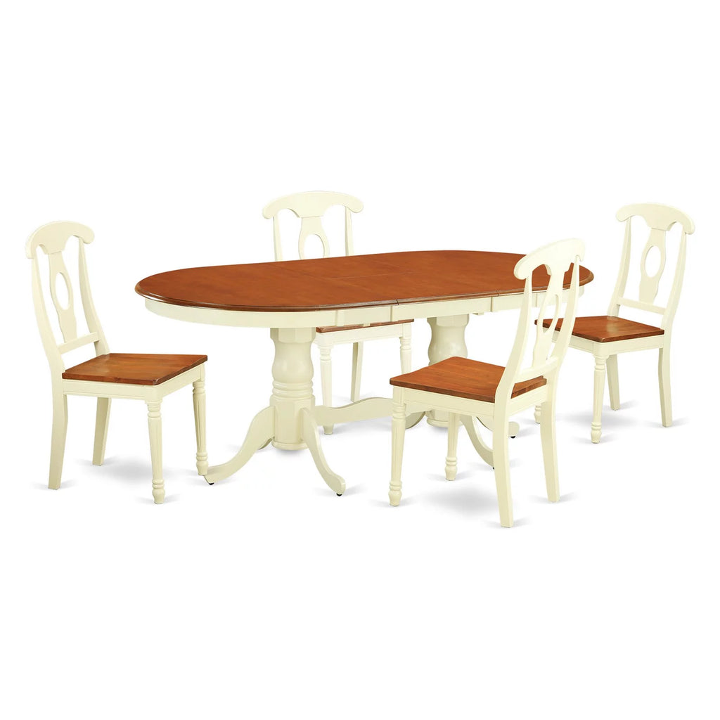 Black Cherry 5 Piece Oval Wood Dining Set F297939