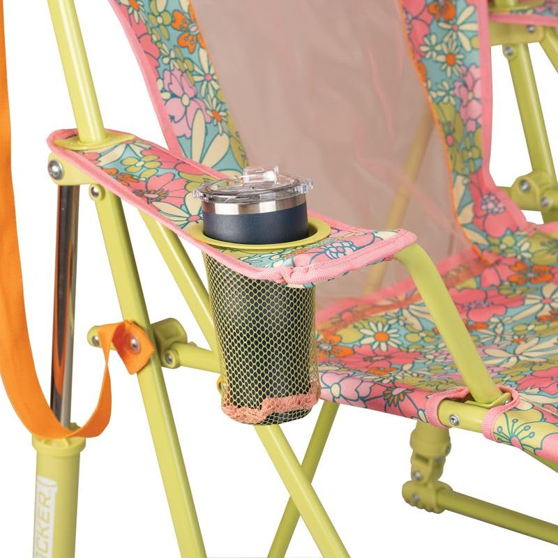 Portable Folding Rocking Camping Chair with Drink Holder S85081
