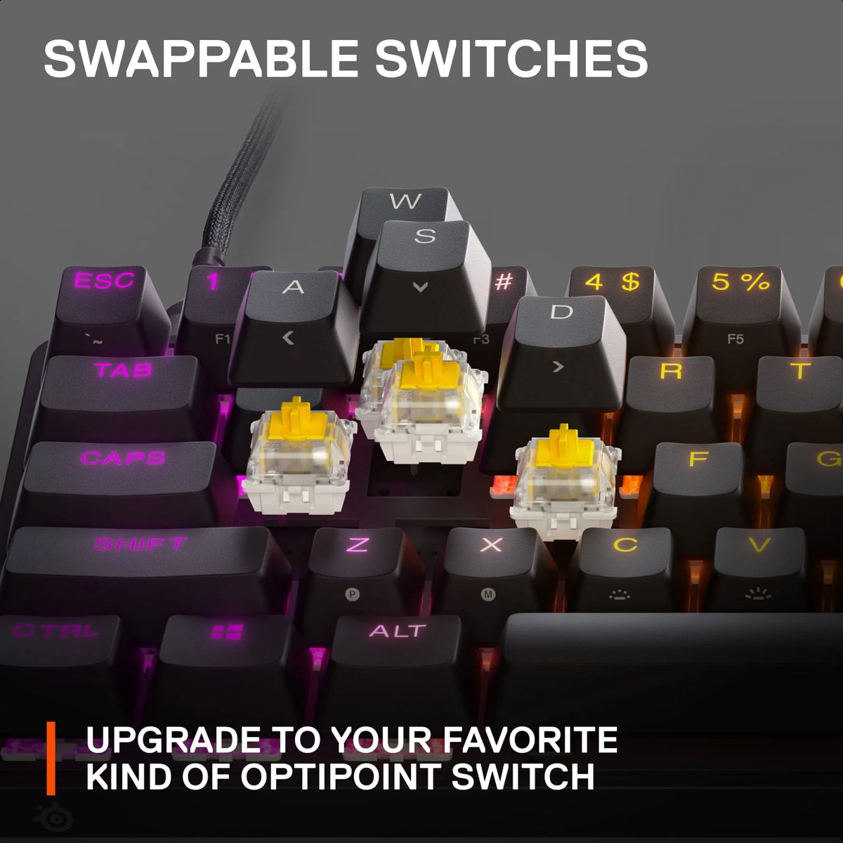 Wired 60% Gaming Keyboard with RGB Lighting - Black O70854