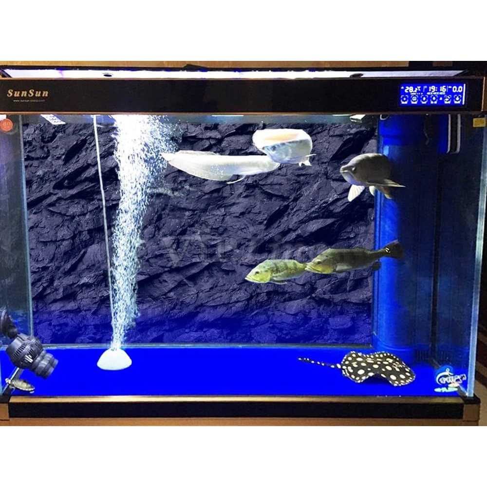 Black Stone Texture Aquarium Background Poster F1728