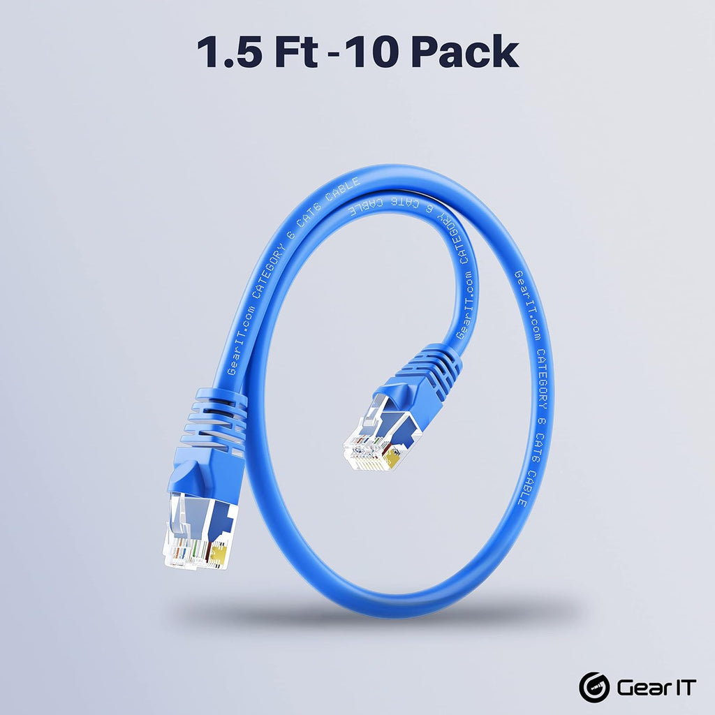 Cat 6 Ethernet Cable 5 ft 24-Pack Blue J474