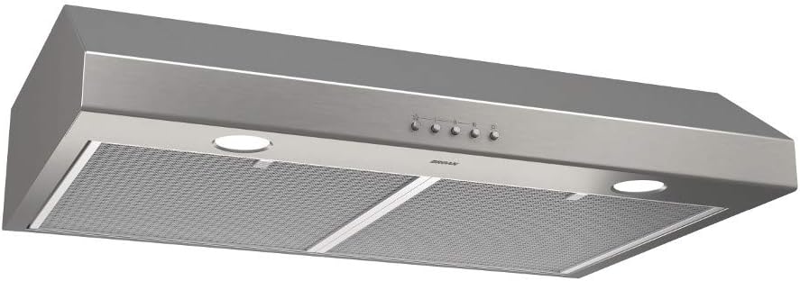 Three-Speed Under-Cabinet Range Hood with LED Lights, 30, Stainless Steel U737