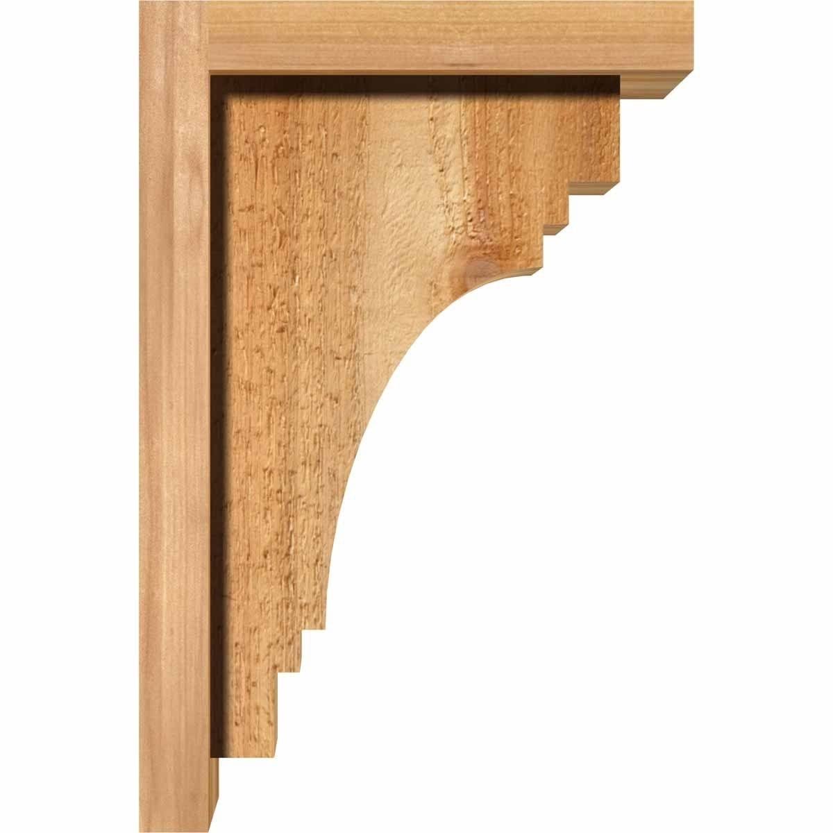 Rough Sawn Corbel with Backplate, Western Red Cedar F313