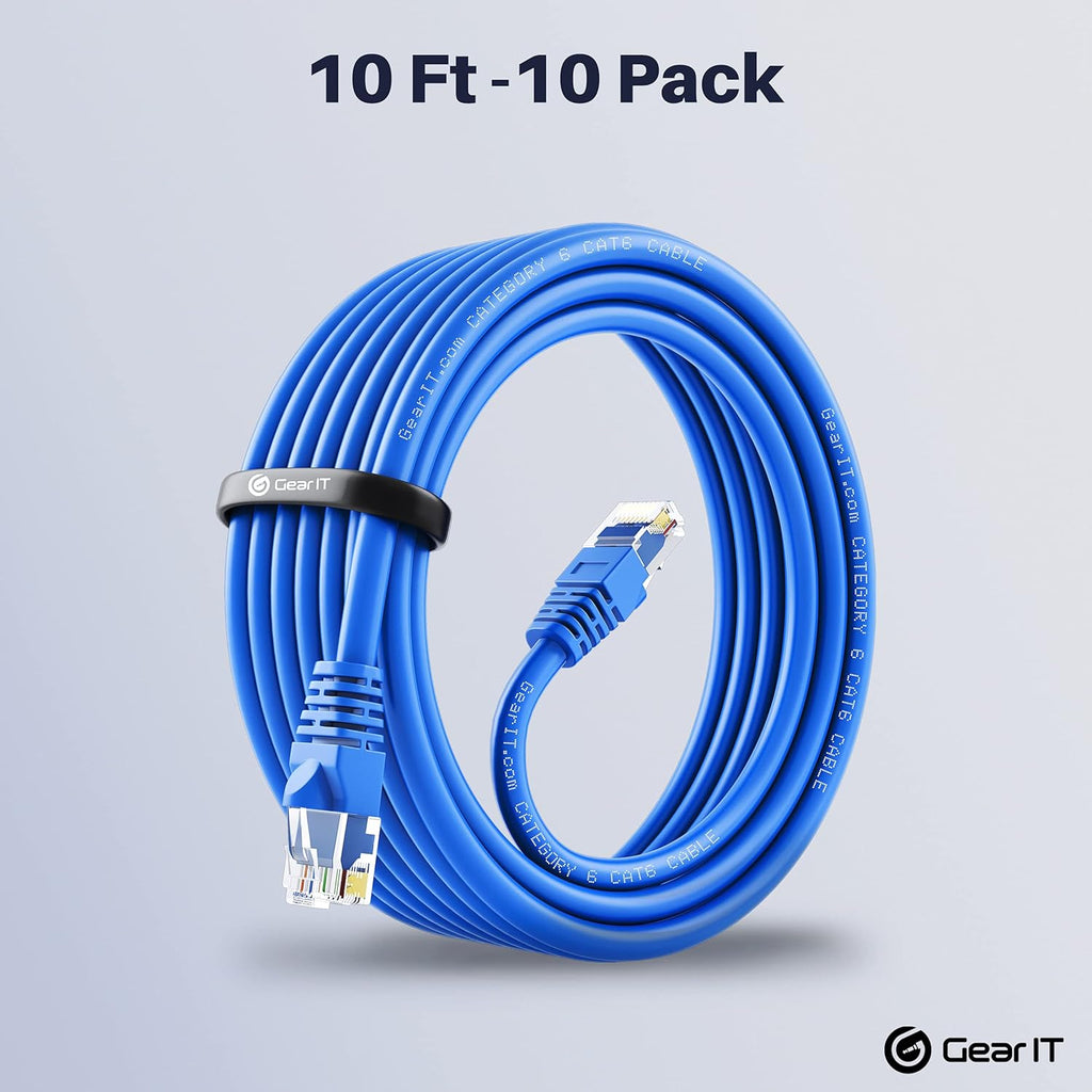 Cat 6 Ethernet Cable 5 ft 24-Pack Blue J474