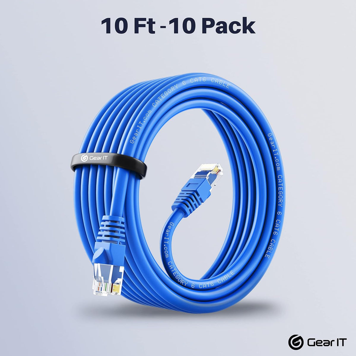 Cat 6 Ethernet Cable 5 ft 24-Pack Blue J474