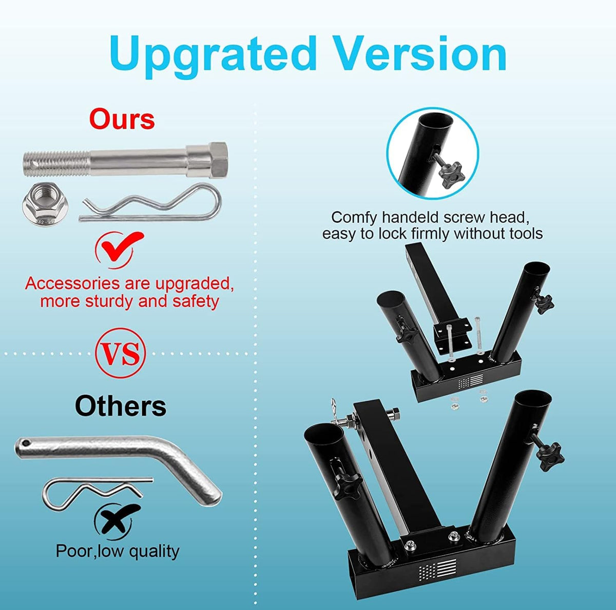 Universal Flag Hitch Mount for 2-2.05 Receiver H5862