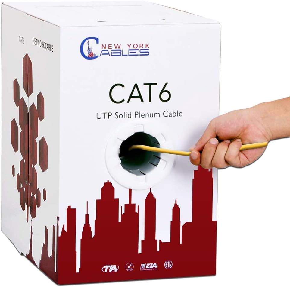 CAT6 Plenum 1000ft Bare Copper Ethernet Cable I5811