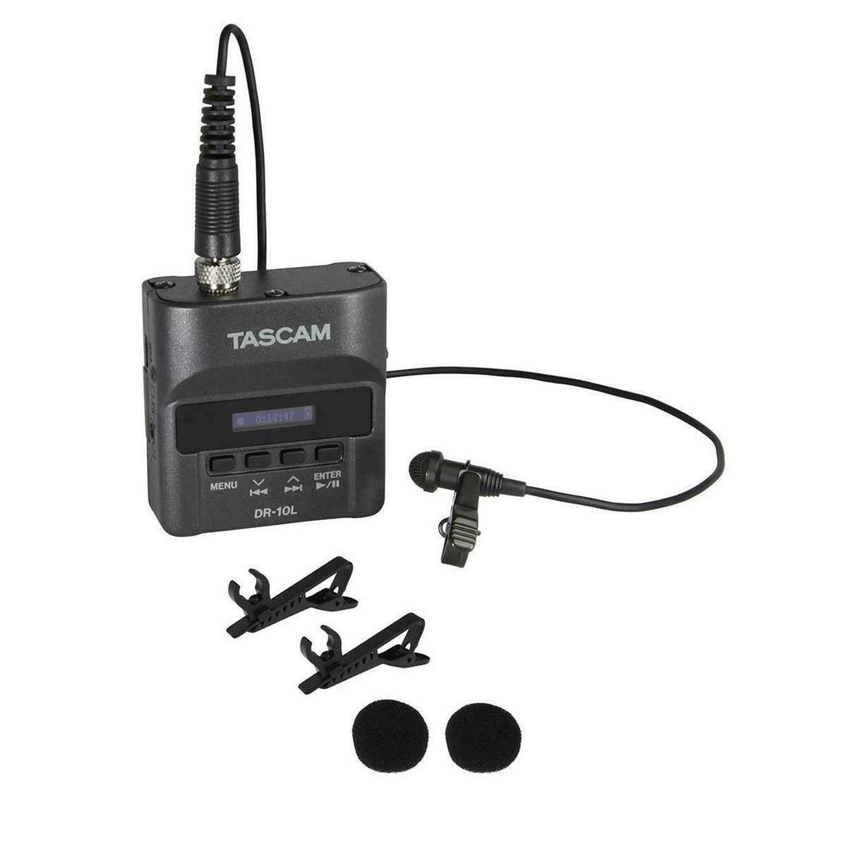Digital Audio Recorder with Lavalier Mic Black D555