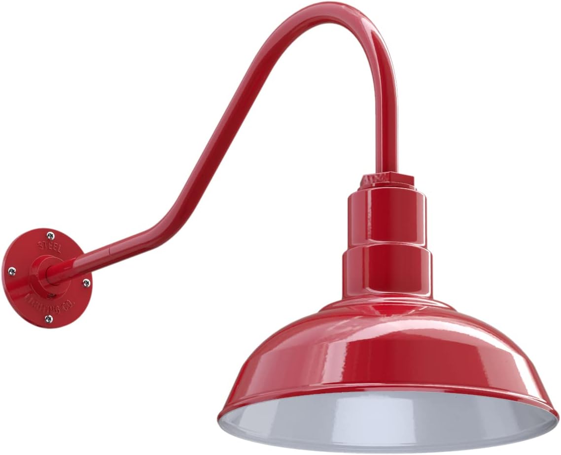 12 inch Dome Gooseneck Outdoor Wall Mounted Barn Light Y791743