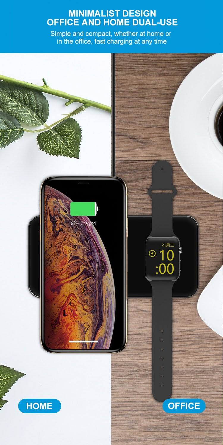 Black 3-in-1 Glass Wireless Charge Pad G487