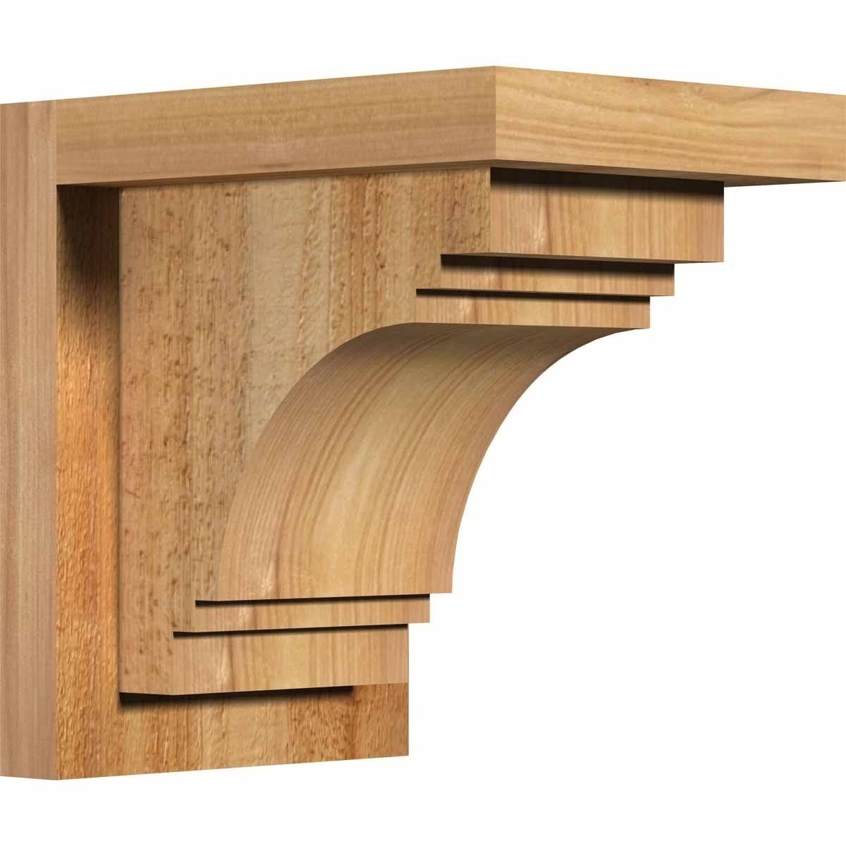 Rough Sawn Corbel with Backplate, Western Red Cedar F313