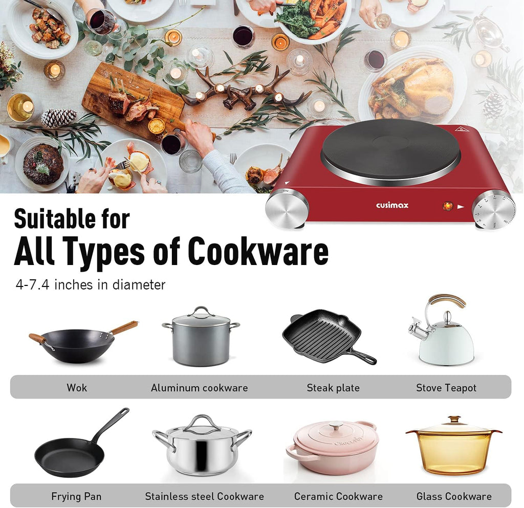 Cast Iron Electric Single Burner Pack of 2 L6666