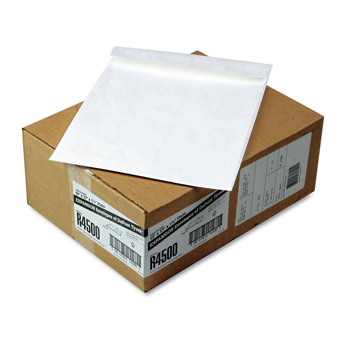 Tyvek Expansion Mailer, 10 x 13 x 1 1/2, White, 100/Carton K54901