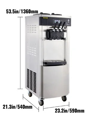 29 qt/H 3 Flavor 2200W Commercial Soft Serve Ice Cream Machine M178