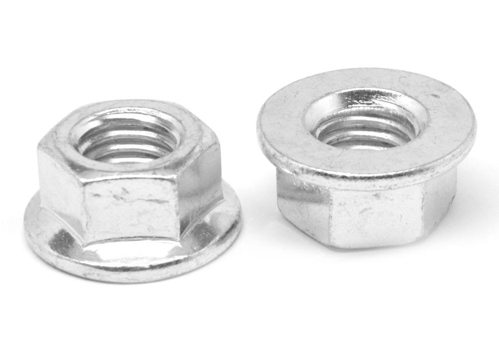 3/8-24 Fine Thread Hex Flange Nut Zinc Plated P509318