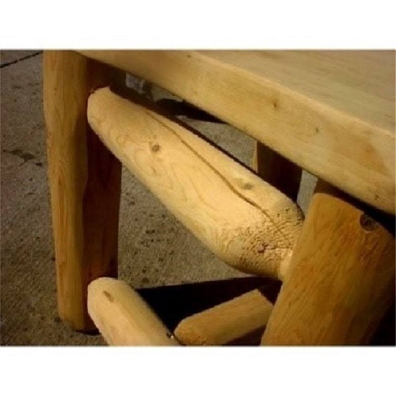 White Cedar Log Farm Bench L7836