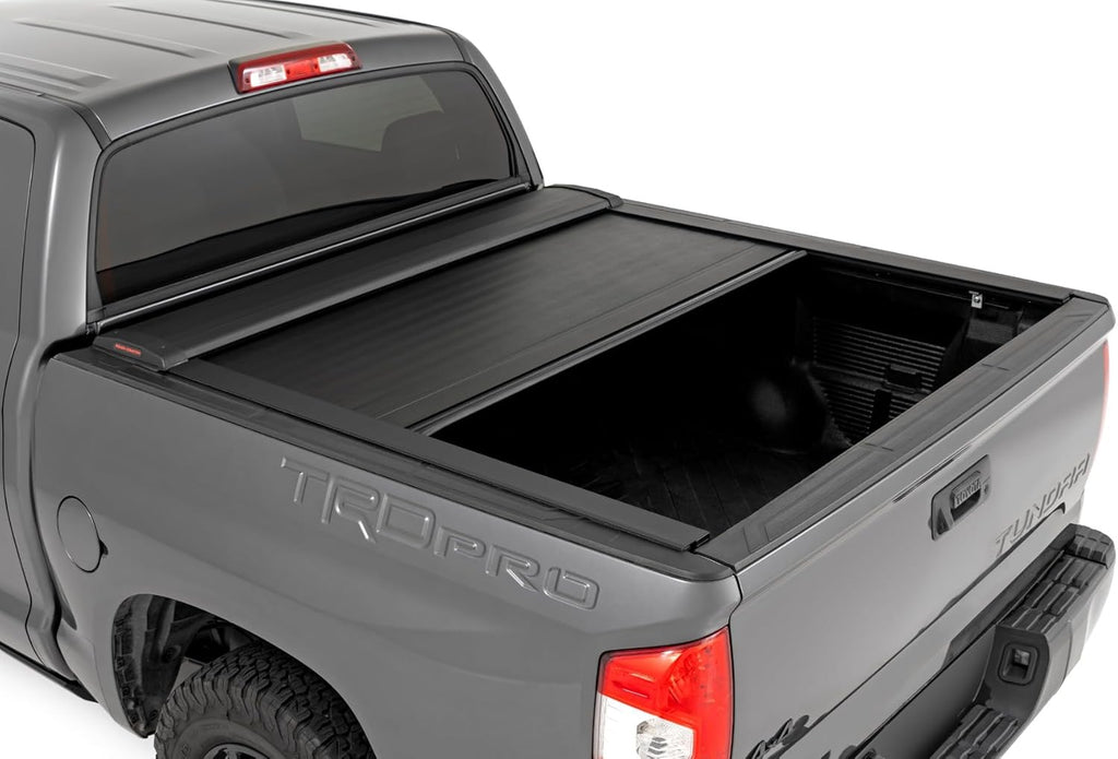 Retractable Truck Bed Tonneau Cover for Toyota Tundra (2007-2021) - Fits 5'7" (66.7") Bed, Weatherproof Bed Cover I200