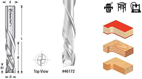 Solid Carbide Compression Spiral CNC Router Bit V1249