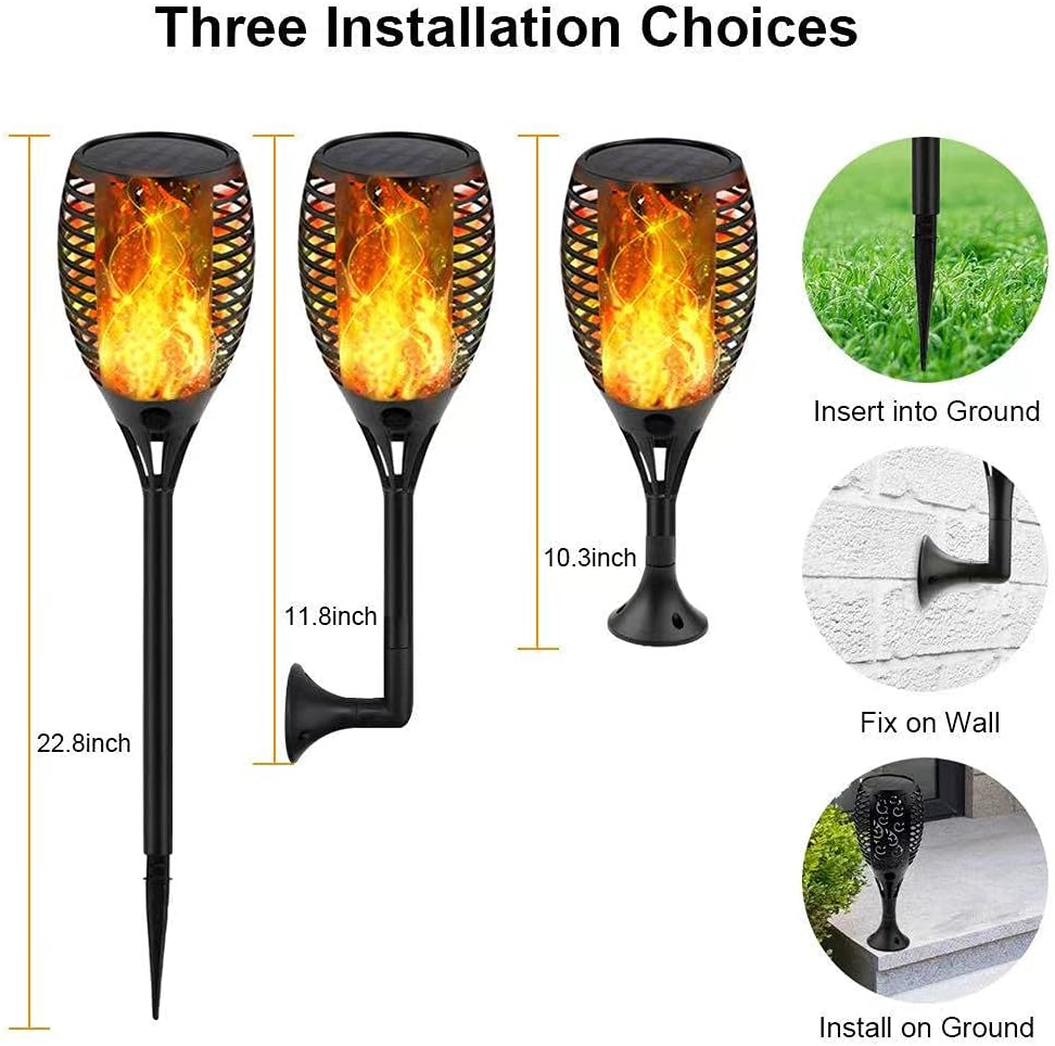 6 Pack Waterproof Solar Torch Lights Q89926