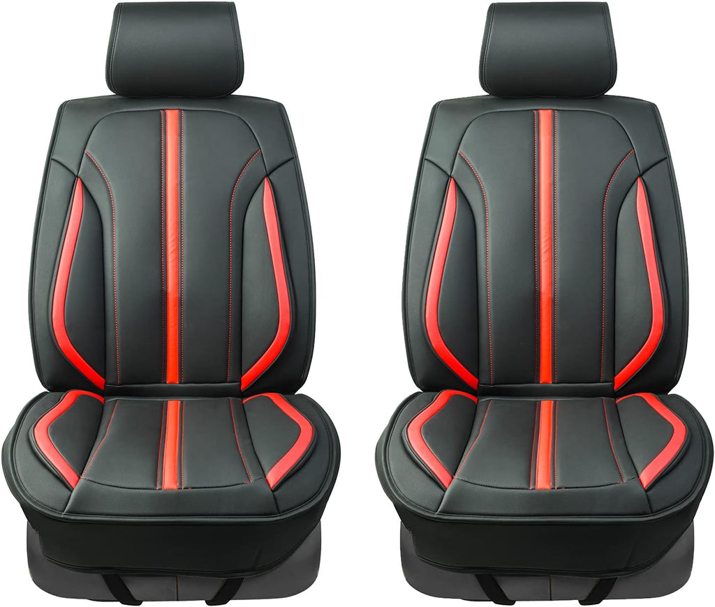 Black Leather Car Seat Covers G8556