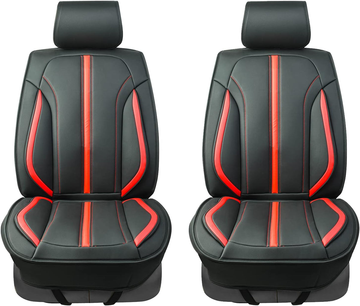 Black Leather Car Seat Covers G8556