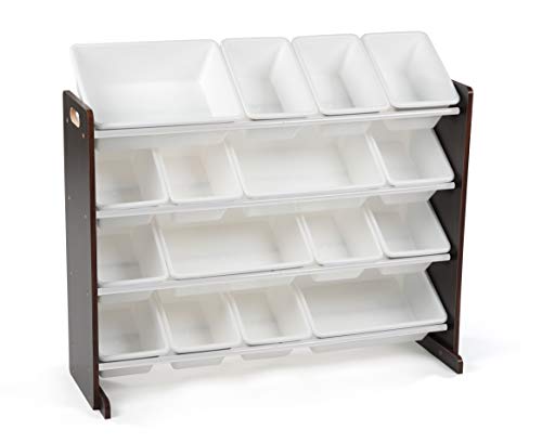 16 Removable Bins Grey White Toy Storage Organizer H190043