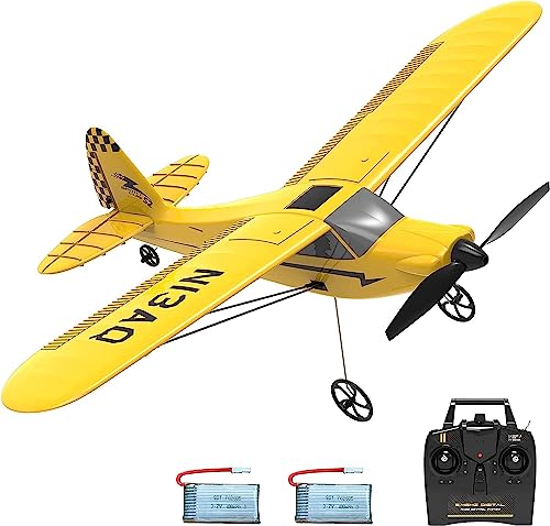 RC Plane Trainer 3CH Remote Control Airplane with Prop Saver, 6-Axis Gyro Stabilizer, 400mm Green V50642