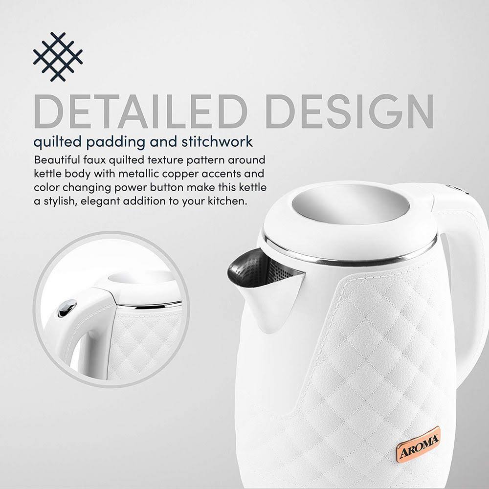 White 1.2L Stainless Steel Electric Water Kettle J498