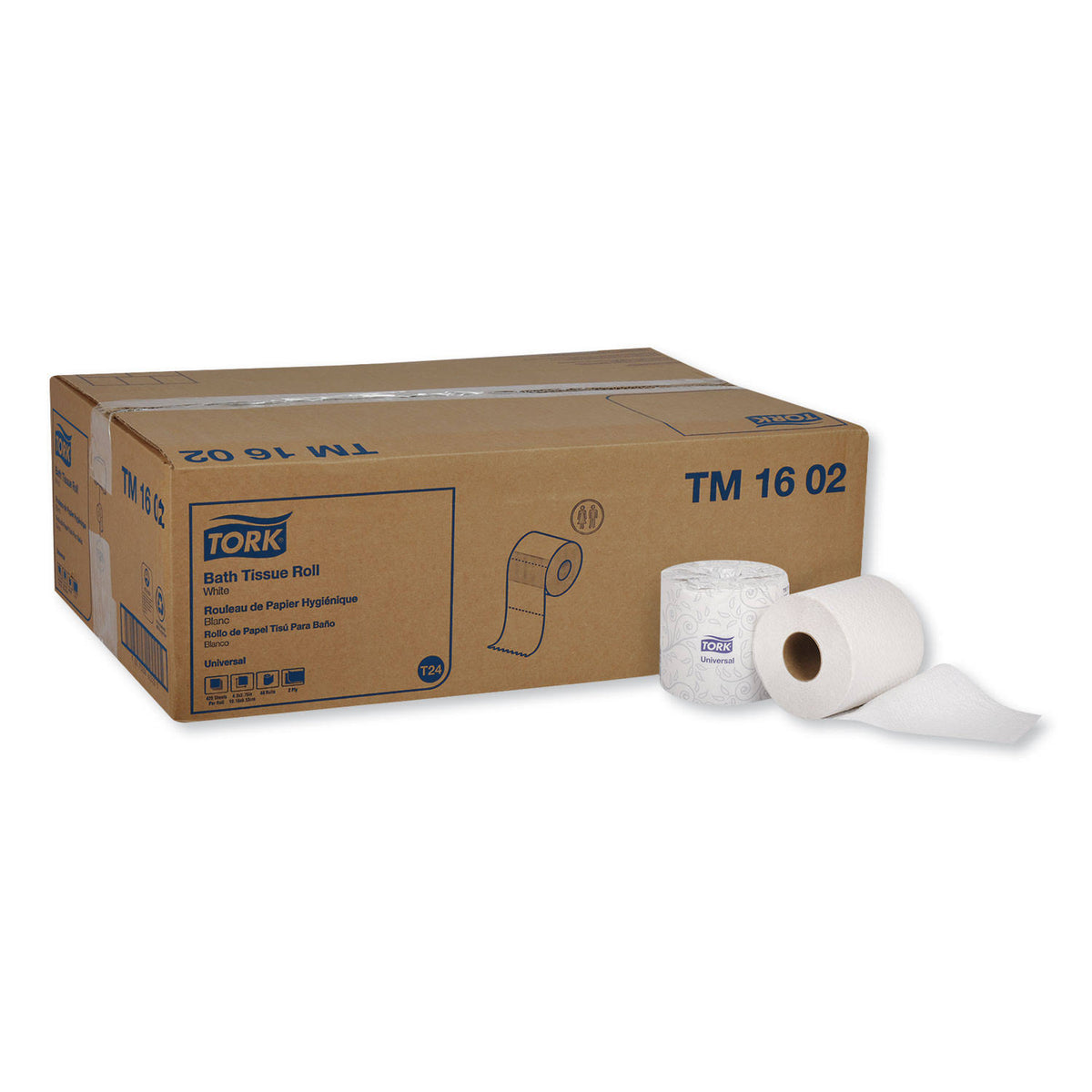 White 2-Ply Bath Tissue, 48 Rolls L342866