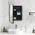 Black 16 x 24 inch Medicine Cabinet with Mirror Door C7437